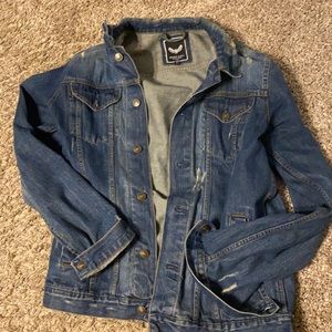 Large denim jacket